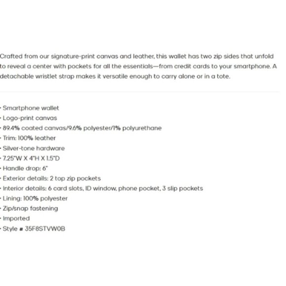 Michael Kors Black Jet Set Logo Smartphone Wallet :) - Picture 6 of 7